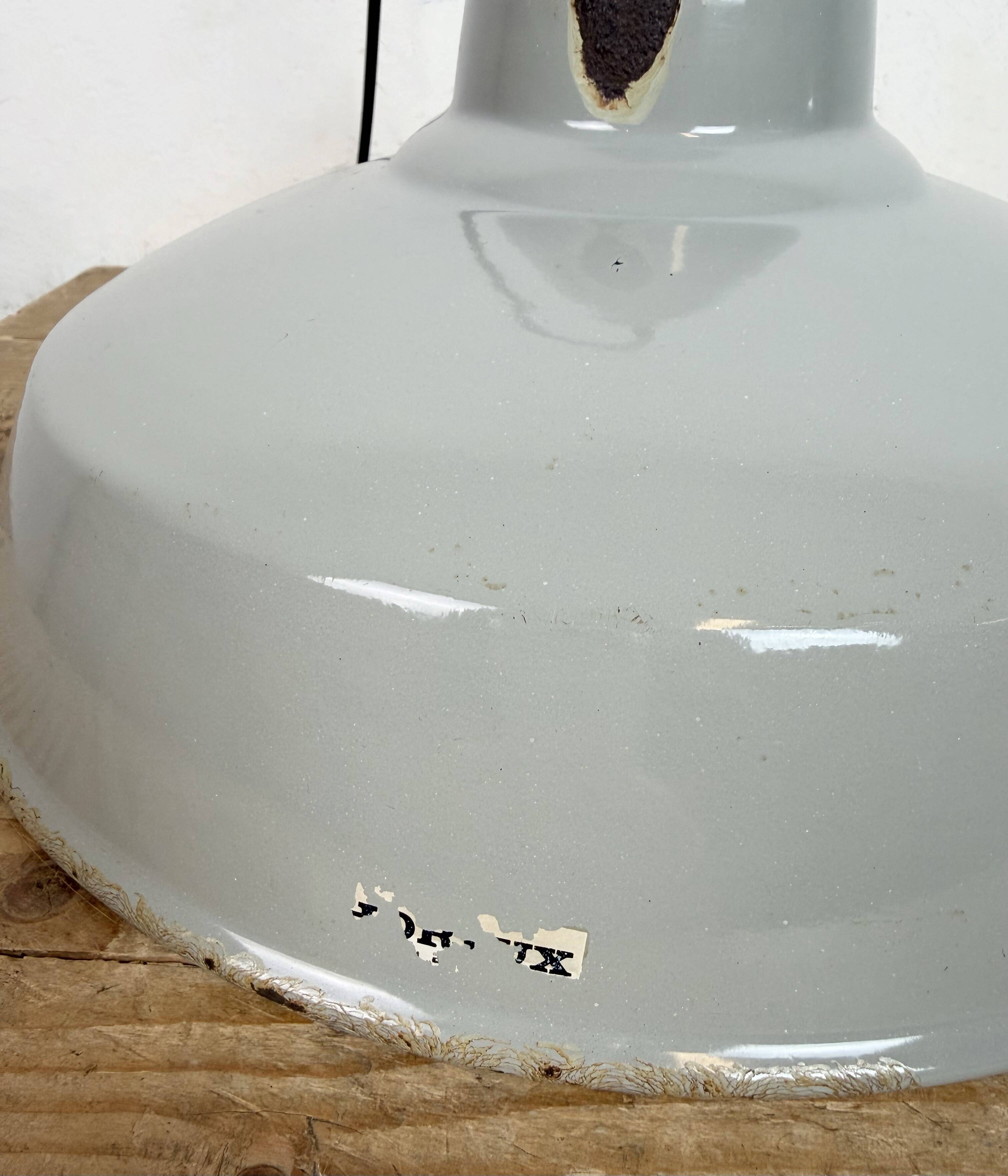 Industrial Grey Enamel Factory Pendant Lamp from Thorlux, 1960s
