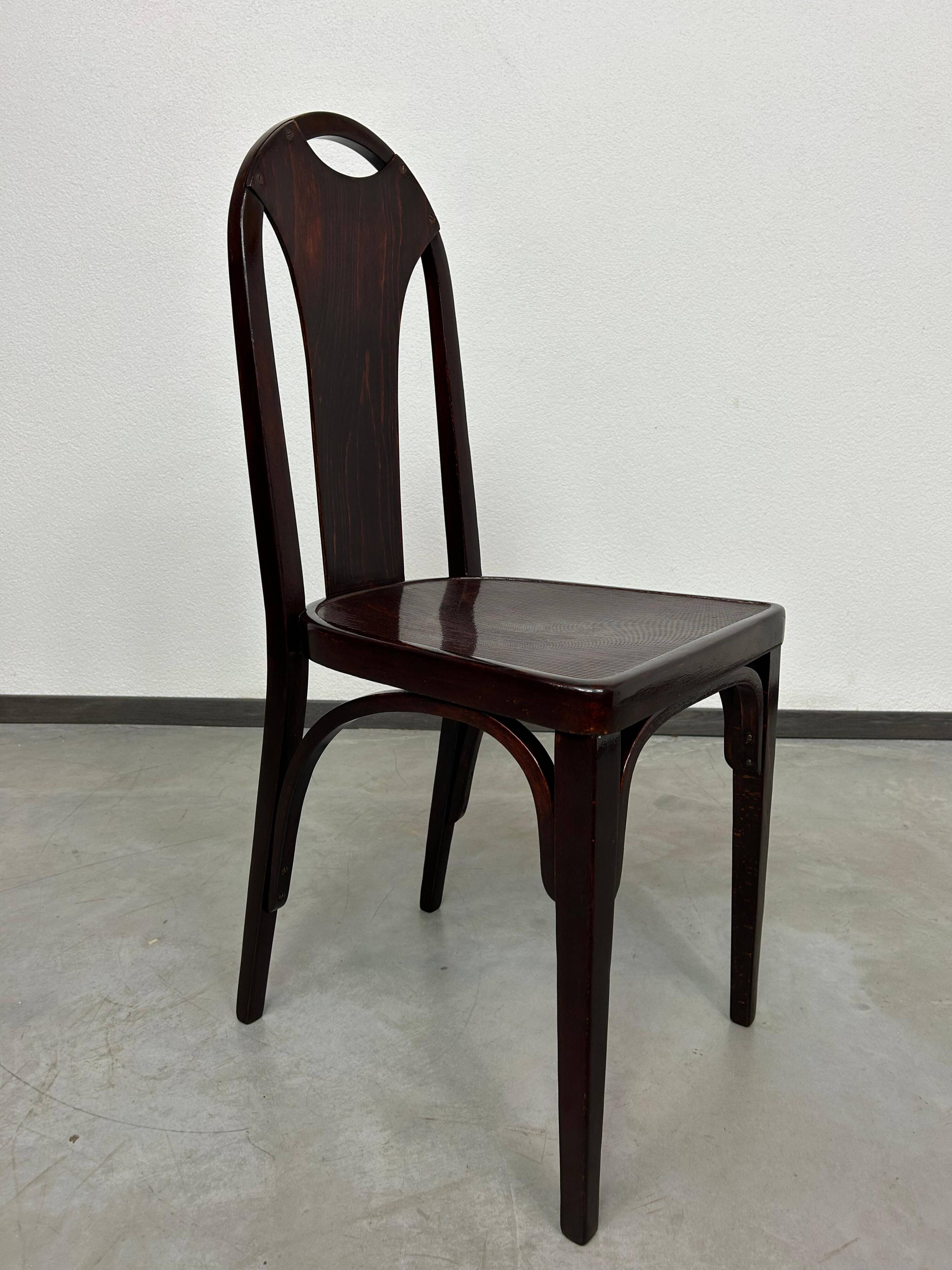 Secession dining chair no. 373 attributed to Josef Hoffmann/Otto Prutscher for J&J Kohn