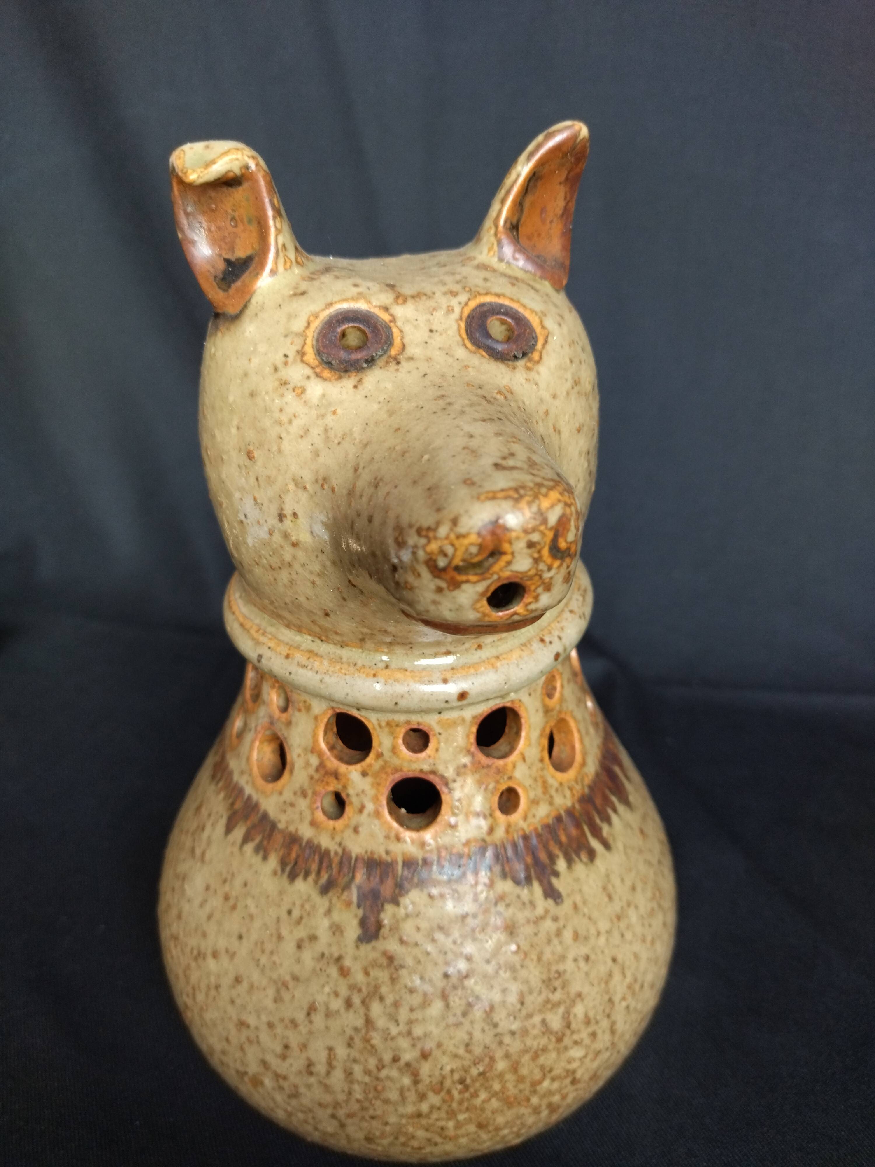 Vintage pitcher dog head