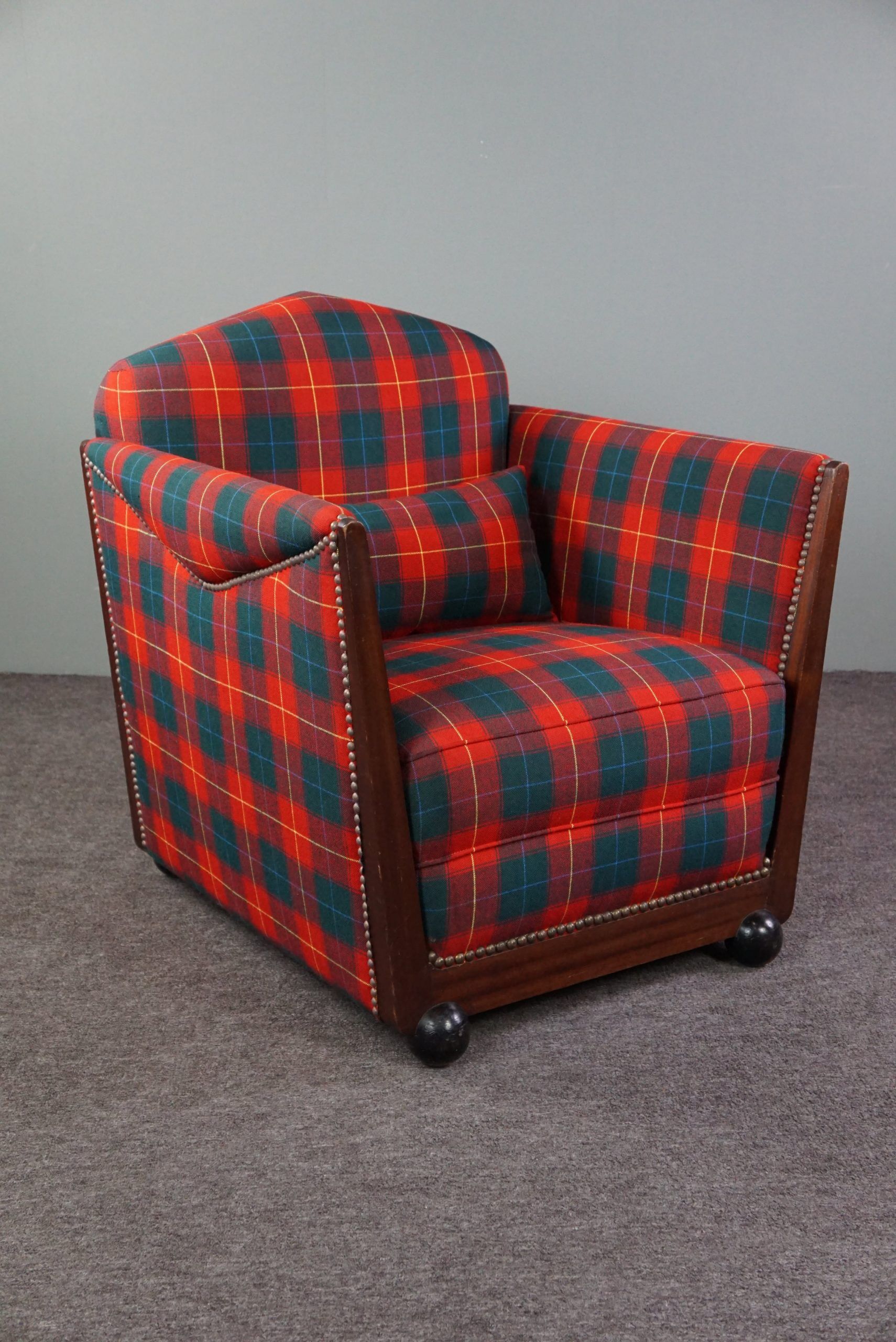 Fauteuil Art Déco à carreaux Max Coini
