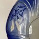 Assiettes  Sarreguemines décor Arum bleu cobalt