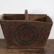 Panier chinois ancien en bois peint – Chine, vers 1900