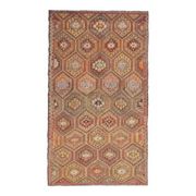 Vintage Turkish Oushak Handmade Wool & Cotton Brown Area Rug 164x288