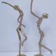 Gilt bronze and sculptural gilt bronze candle holder vintage design