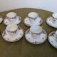 18-piece porcelain coffee set signed "Aux Lions de Faïence Paris"