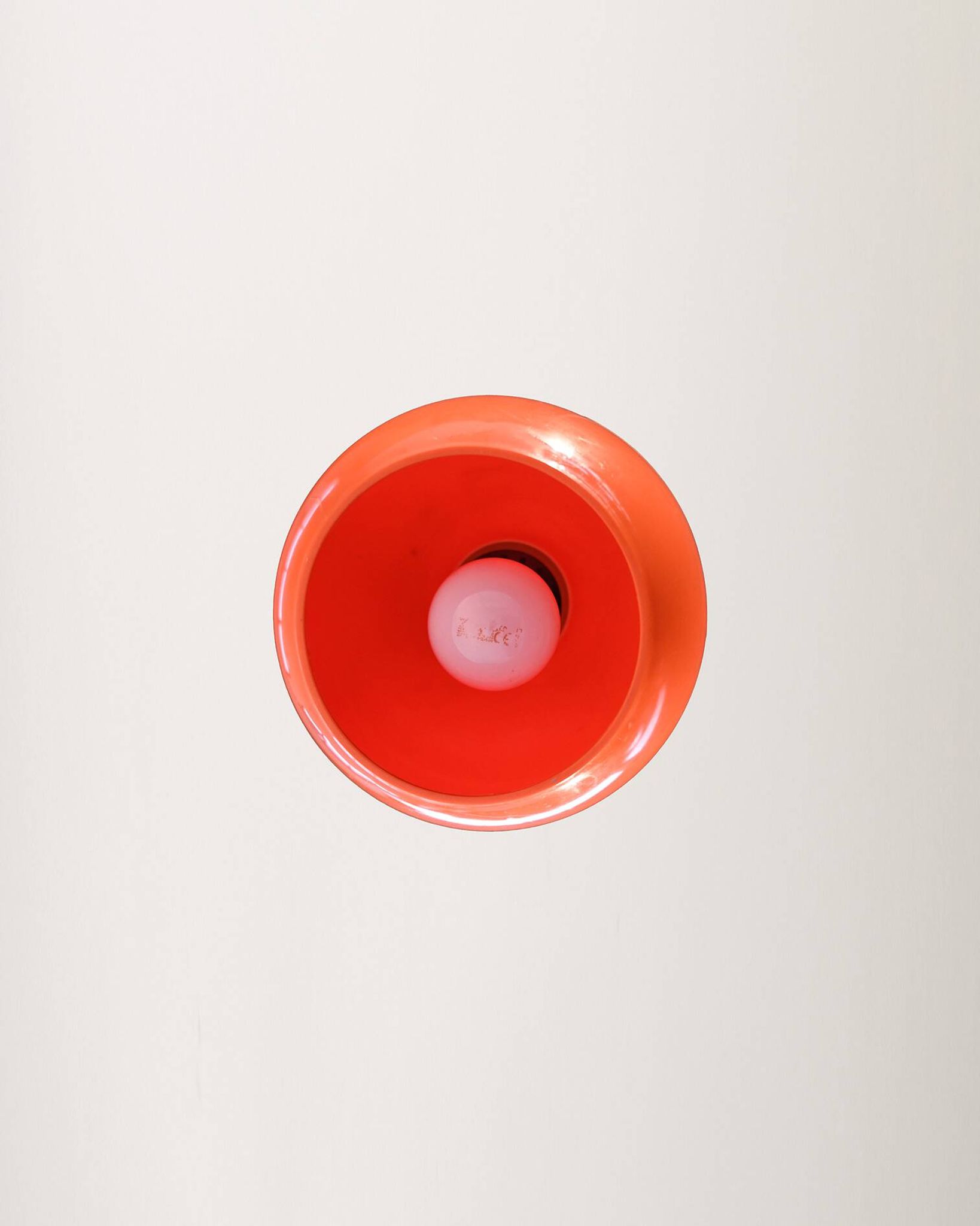 Space Age style ceiling lamp in organge plastic, 1960s