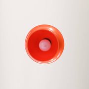 Space Age style ceiling lamp in organge plastic, 1960s