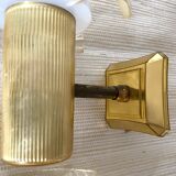 Set of 4 60s wall lights in champagne-colored resin