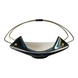 Suspended cup Verceram – Iridescent ceramic & brass – 1950s–60s