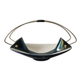 Suspended cup Verceram – Iridescent ceramic & brass – 1950s–60s