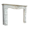 Louis XV style fireplace in arabescato marble nineteenth century