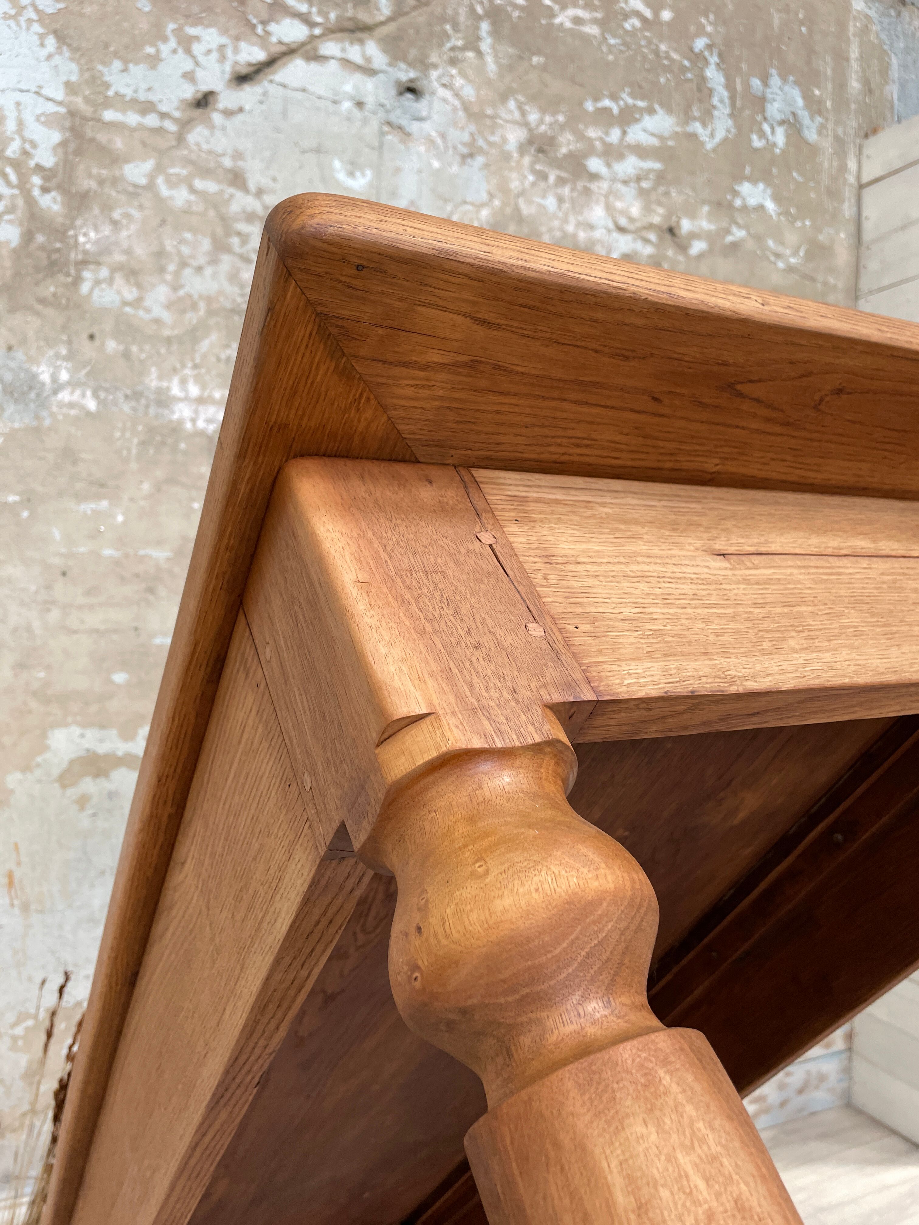 Solid wood farmhouse table