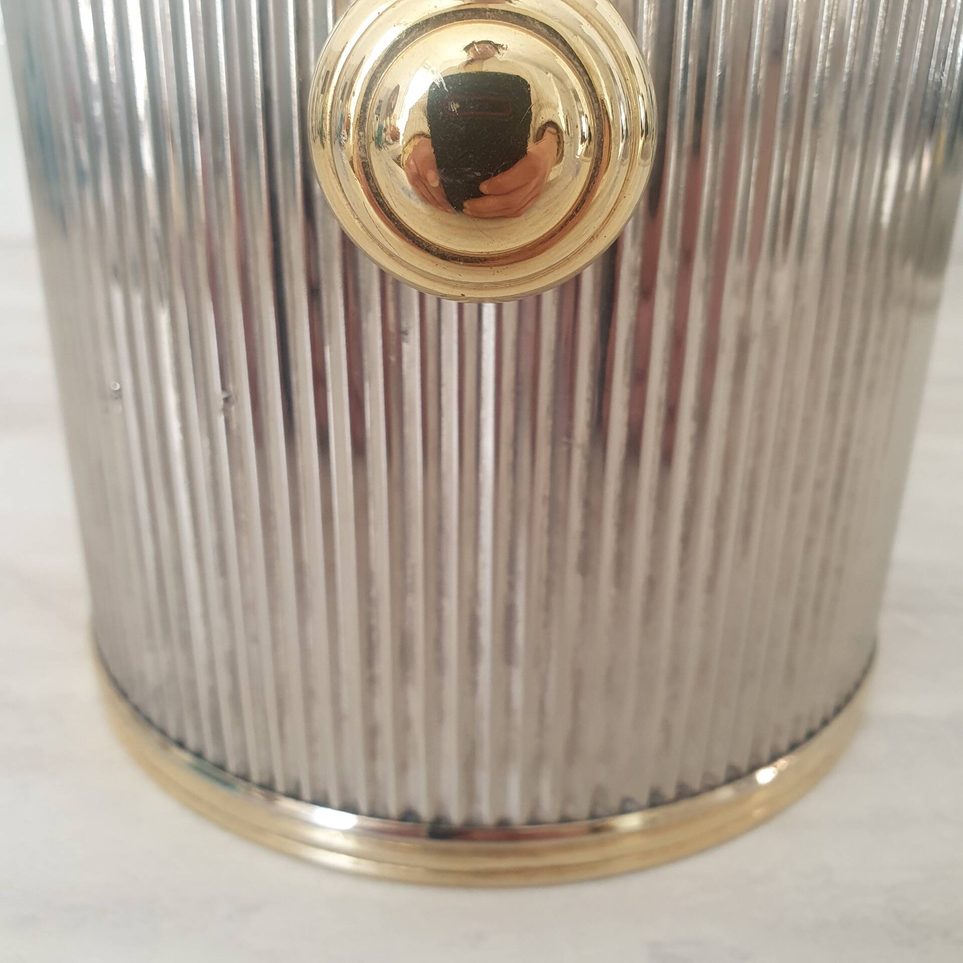 Seau à champagne et Seau à glaçons argenté et doré