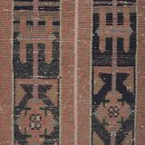 Vintage Turkish Oushak Handwoven Rug 48x297 cm