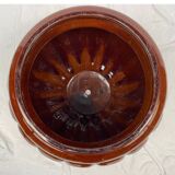 Complete in brown-toned enamelled ceramic, planter on its column