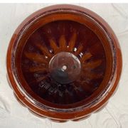 Complete in brown-toned enamelled ceramic, planter on its column
