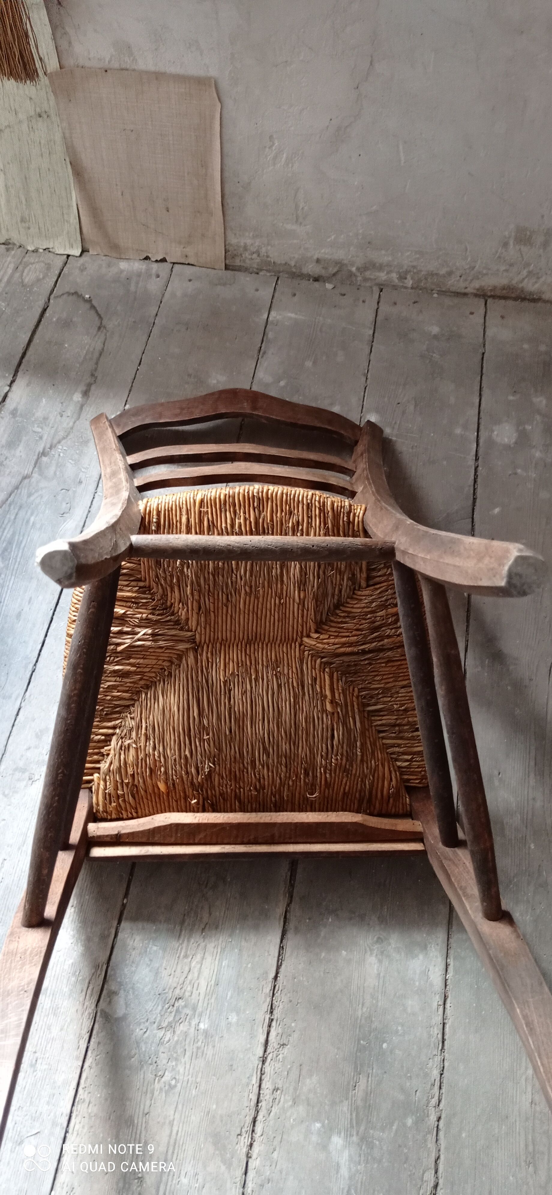 Chaise bois paillé