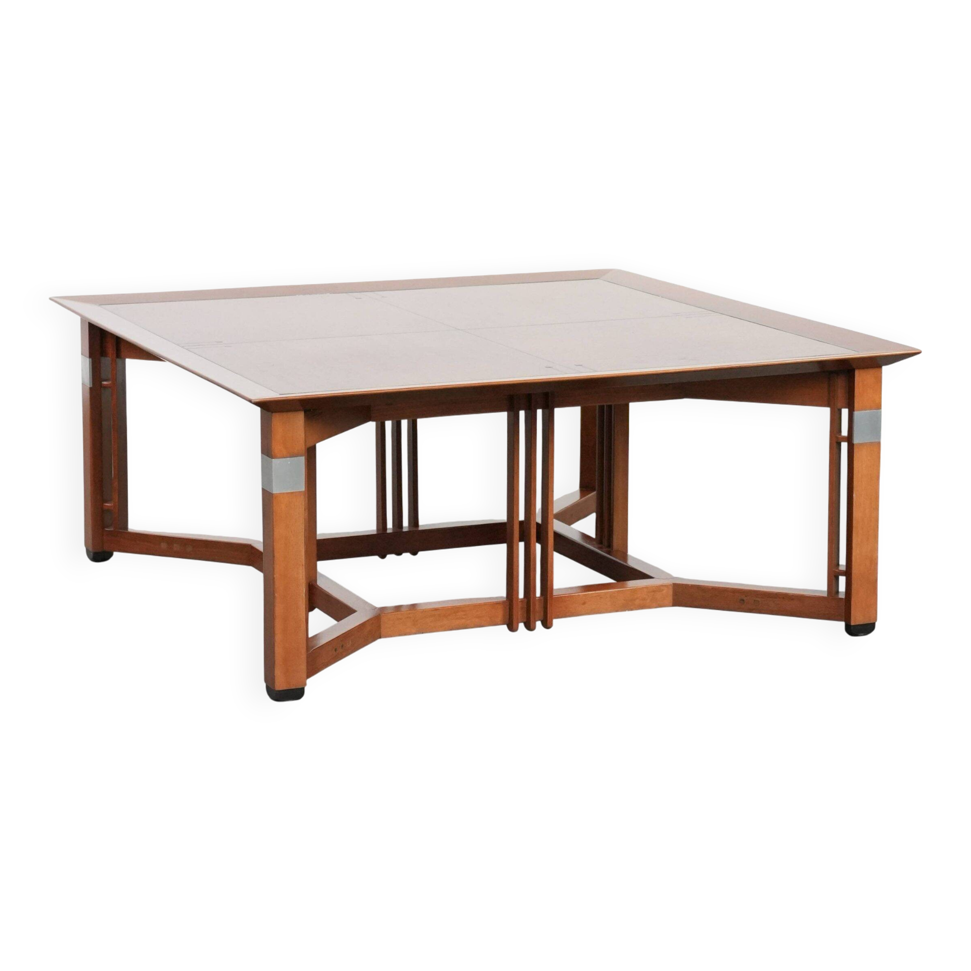 Beautiful and luxurious large square Art Deco design coffee table