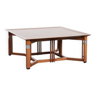 Beautiful and luxurious large square Art Deco design coffee table