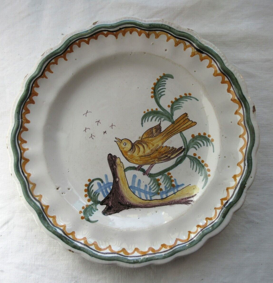 Plate XIXth, Perched bird catching insects