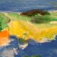 Huile sur toile originale suédoise – "Composition" par Inge Blomqvist