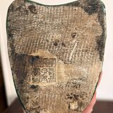 Chinese Porcelain Sculpture of an Emperor Dignitary from the Qing Dynasty, Famille Verte