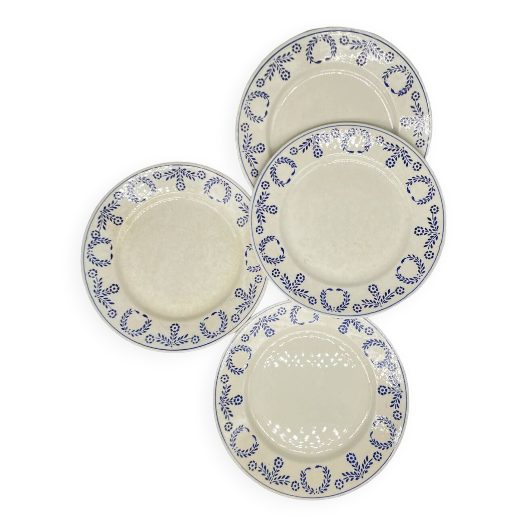 4 Luneville flat plates dating from 1890