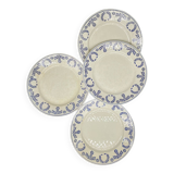 4 Assiettes plates  Luneville datant de 1890
