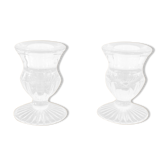 Bougeoirs en verre transparent