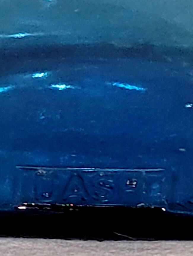 Blue glass jar