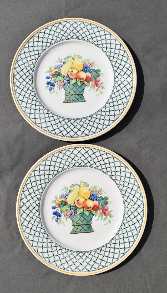 6 flat plates Villeroy & Boch basket model