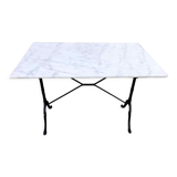 Marble and cast iron bistro table