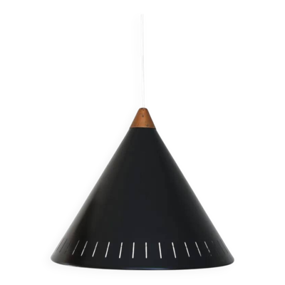 Lampe conique noire Bent Karlby pour LYFA