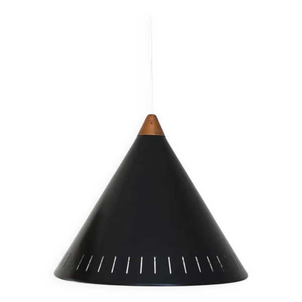 Lampe conique noire Bent Karlby pour LYFA