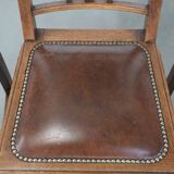 Set of four antique oak dining chairs in Art Nouveau style