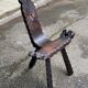 Spanish brutalist chair in solid wood 1960