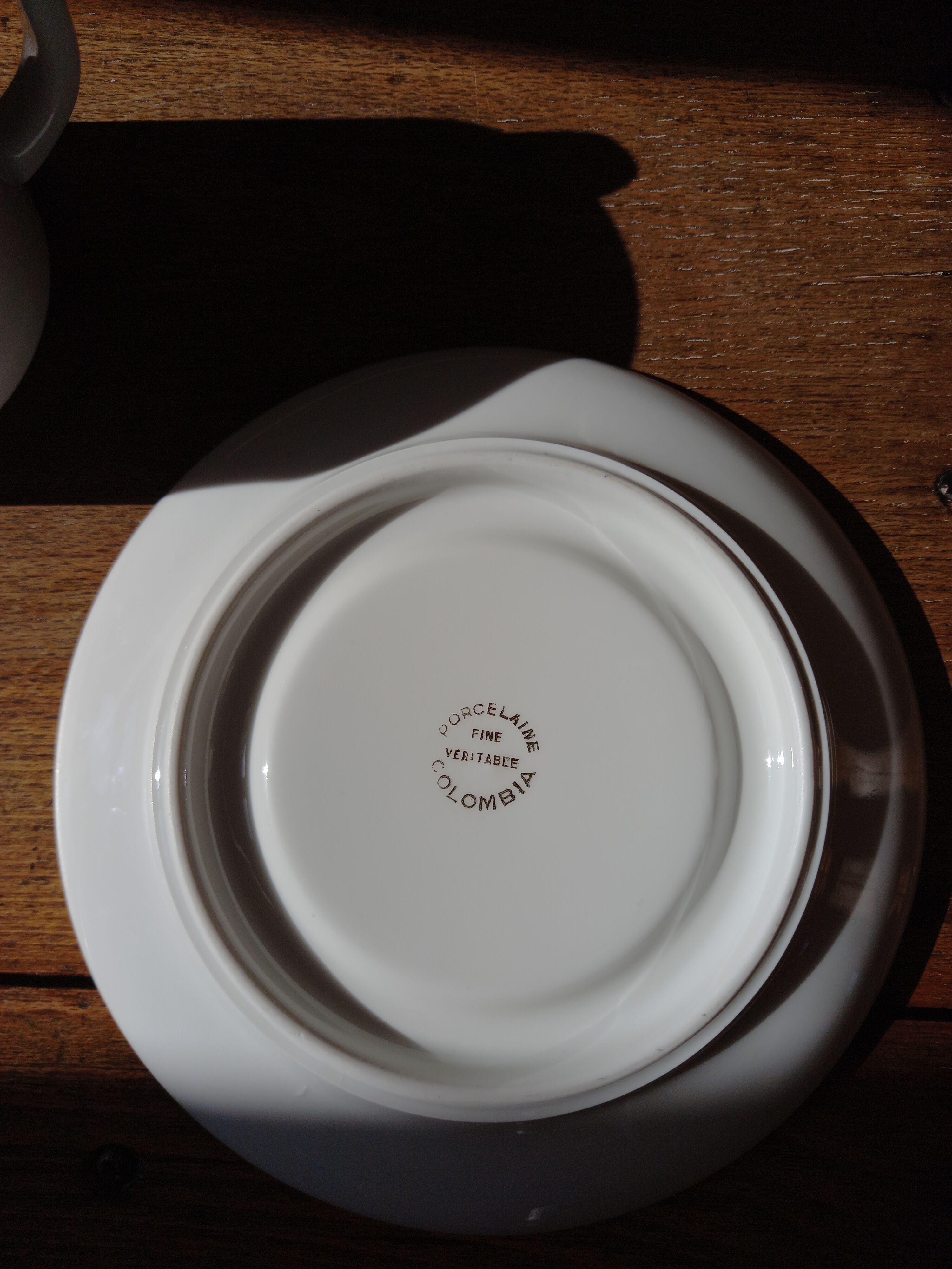 2 mugs and saucers in porcelain Colombia Vintage 1970s