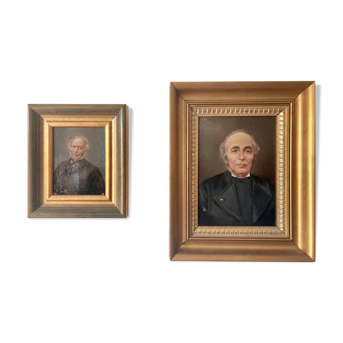 2 oil portraits, notable