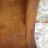 Four 1950s armchairs - wooden armrests