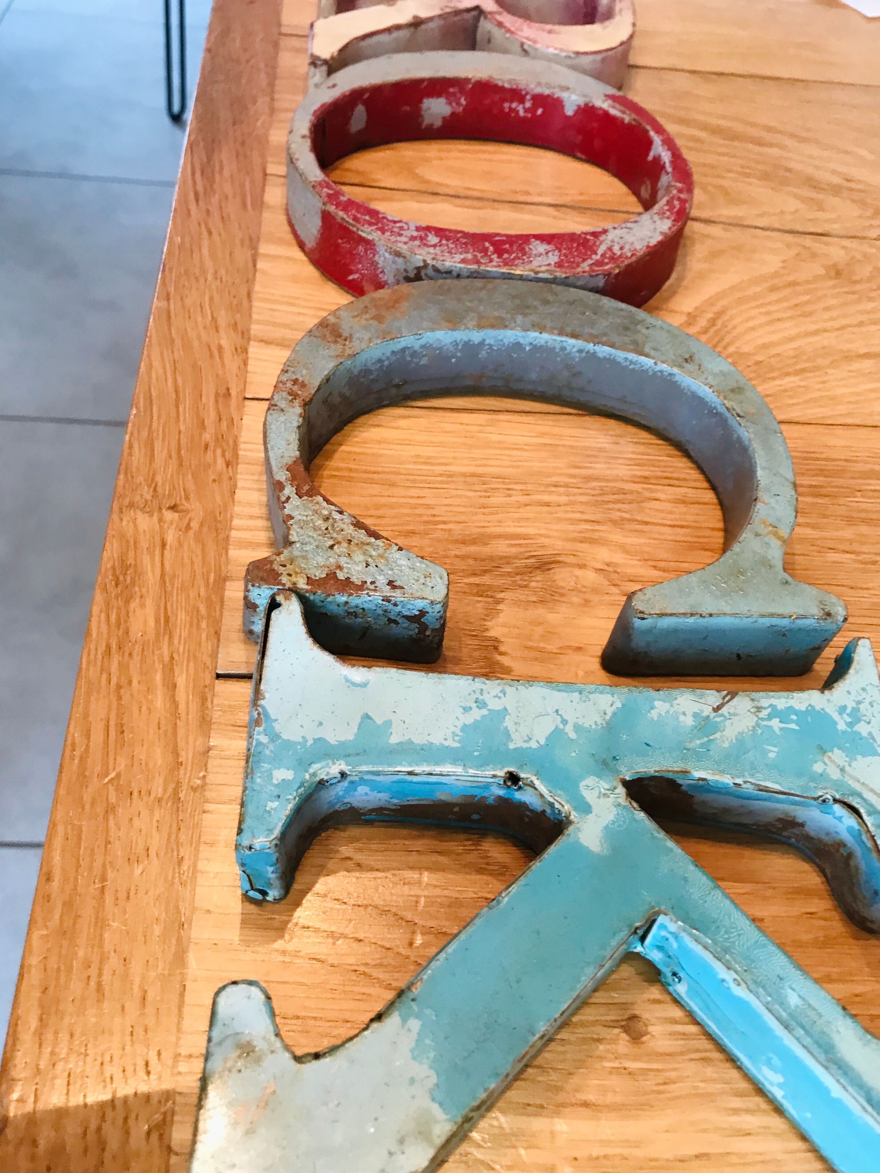 Lot of vintage letters rock