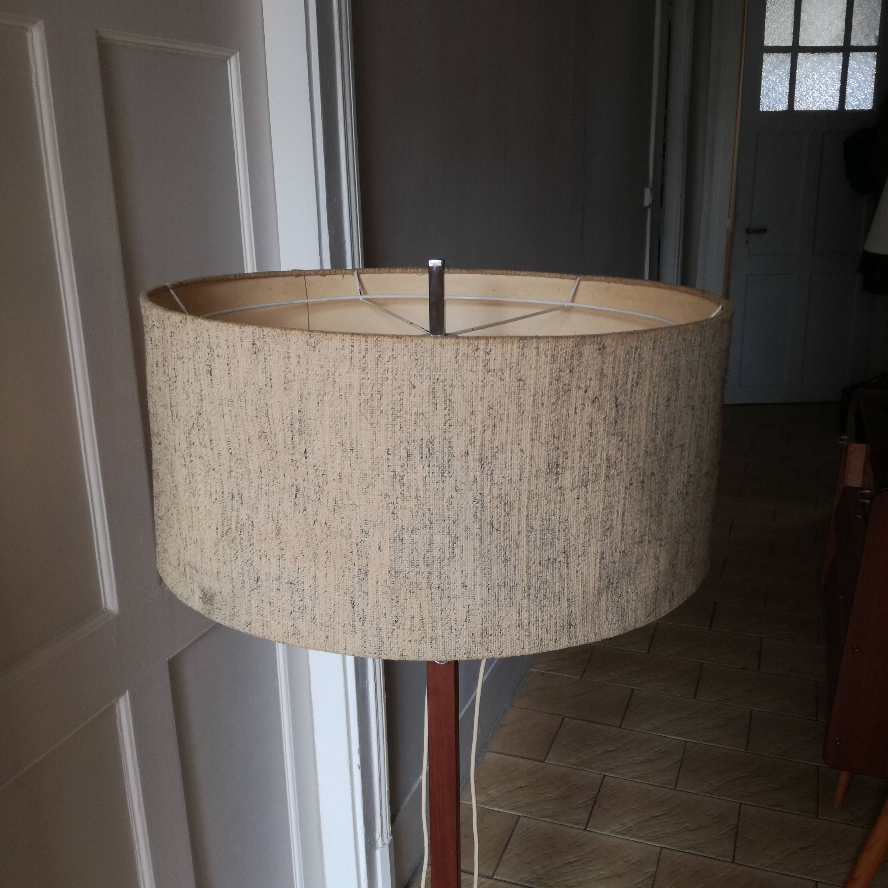 Adjustable floor lamp in walnut and metal 1960