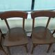 Set of 8 wooden bistrot bar chairs - vintage