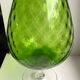 Italian vase, cup in green glass 70s