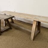 Pair of vintage wooden benches