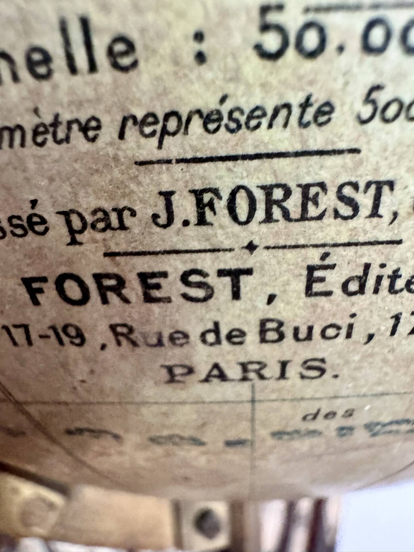 Antique Globe Forest 1920