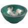 Bowl Wilhelm Kage in ceramic and silver 'Argenta' Gustavsberg Sweden 1940s Mark