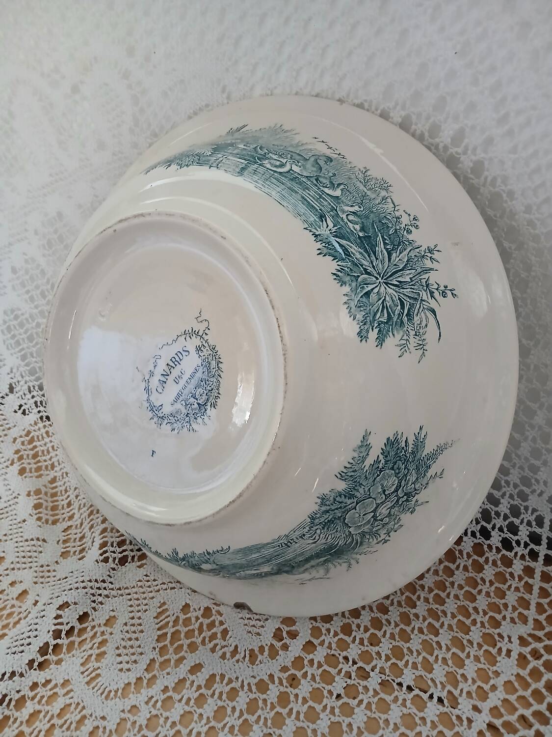 Old ironstone dish from Sarreguemines