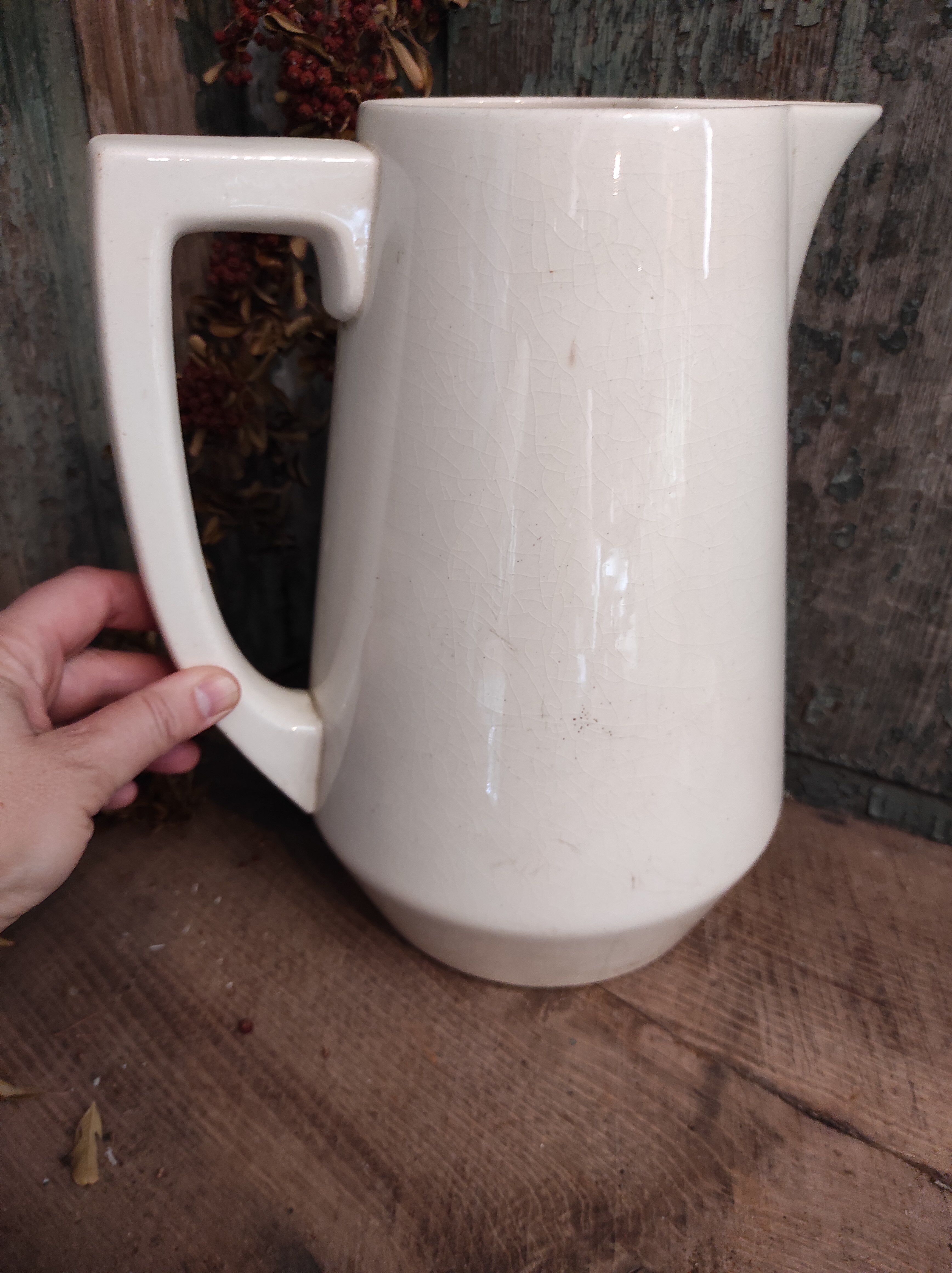 Vintage French white porcelain jug