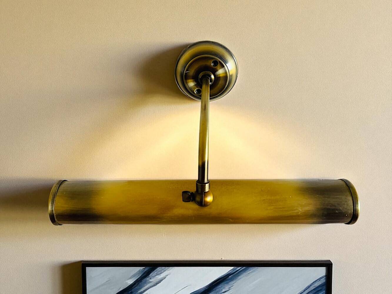Pair brass wall picture art lights