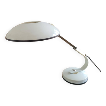 Lampe Ferdinand Solere avec son réflecteur bleu, années 50
